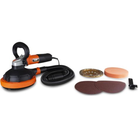 Ponceuse Multifonction 1100 Watts - Diamètre Disque 180 mm - 2 Abrasifs - Disque de Polissage et Diamant - Adaptateur et Tube d’Aspirateur - Poignée en D (1/5)
