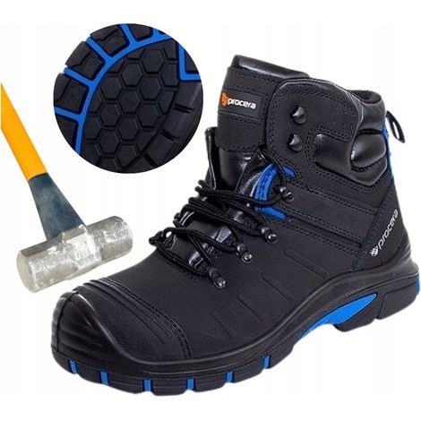 Hohe Herren-Arbeitsstiefel mit Zehenschutzkappe, beständig gegen heiße Oberflächen