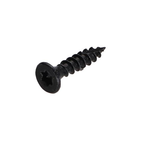 Vis bois TEKOR Tête fraisée Cranté 4X20 TORX T20 Acier zingué noir Filetage total Pointe antifendage type 17