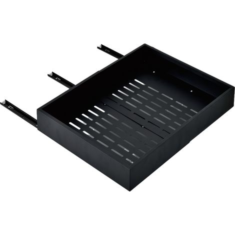 1 Pack Pull-Out Cabinet Organizer, Adjustable, Slide-Out Drawer, Black (1/5)