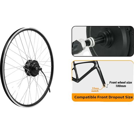 Kit de conversion de vélo électrique, moteur de moyeu avant, composants d'installation complets, 36V 250W Avant-d, 28 (1/2)