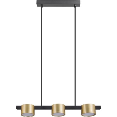 Sospensione Mirella nero oro 3 luci GX53 LED Polux (1/5)