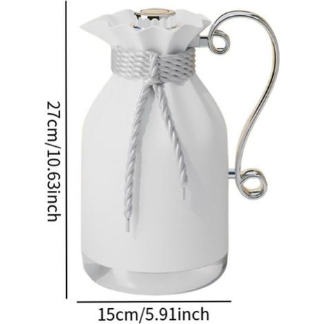 1 Carafe à café, isotherme, 950 ml, verre, blanc, maison, réunions, vacances