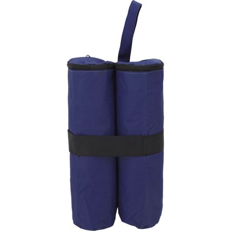 Sac de sable pour tente, conception à crochet et boucle, sacs de sable fixes à poids fixe pour tentes d'extérieur, auvents, parasols, bleu marine