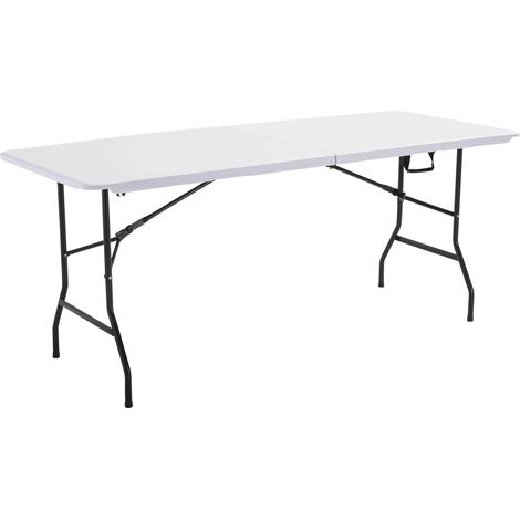 Mob Event Pro – Table de camping pliante 180x70 cm – 8 places – Plateau en PEHD – Structure en acier – Résistante aux intempéries