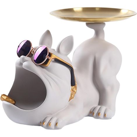 Bol à Bonbons, Bol à Bijoux Bouledogue, Statue Bulldog En (1/5)