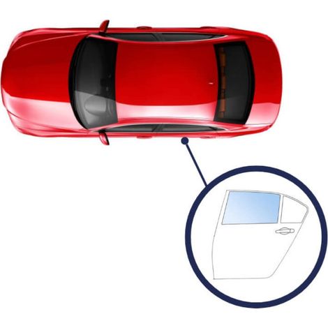Vitre de porte latérale arrière gauche teintée verte 5 portes Kia Ceed 2 2012-2018