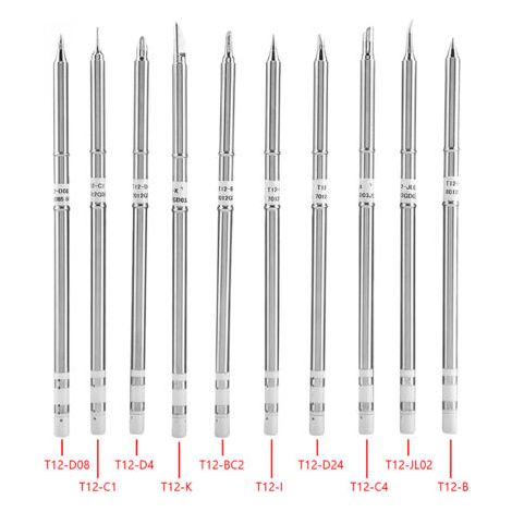 Confezione da 10 punte di ricambio per saldatore serie T12 per stazione saldante FX-951 (1/5)