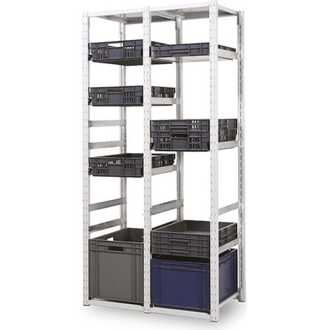 Regale für Kästen Europa - nächstes Element - Kästen 600x400mm - Nur mit einem Startmodul verwendbar - RAYBACS/2040/S