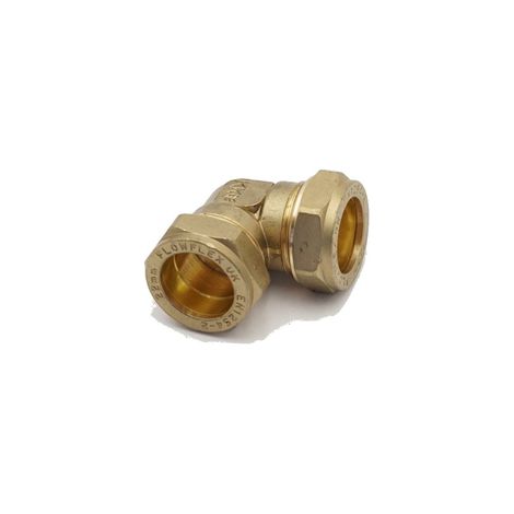 PrimaPlus 22mm Brass Compression Elbow Fitting - Pack of 10