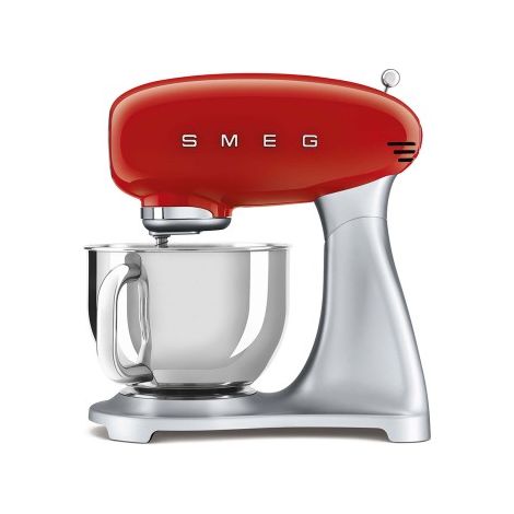 SMEG SMF02RDEU Impastatrice anni '50 4,8Lt 800W 10 Velocità Rosso/Inox (1/5)