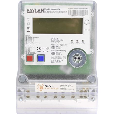 Counttec BTK30 DZ1004Q Drehstromzähler digital MID-konform: Ja 1 St.