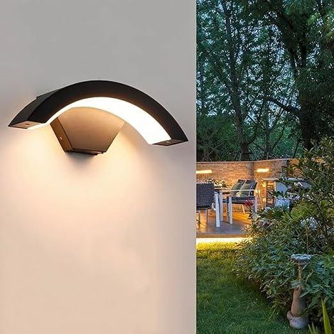 Applique Murale LED Extérieure Étanche – Lumière Chaud pour Jardin Terrasse Façade Couloir Allée 18W IP65 3000K 2700LM Blanc (1/5)
