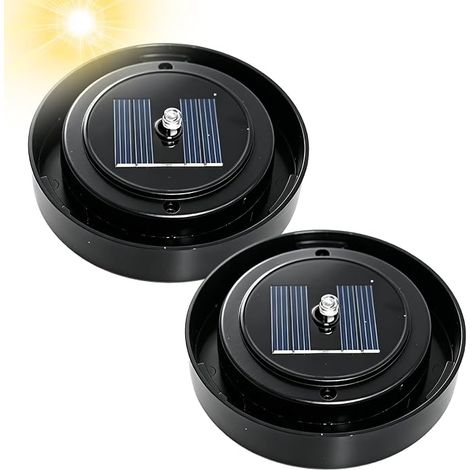 Lampes Solaires de Rechange,2 Pièces Remplacement de Lumière Solaire 8cm,Remplacement de Couvercles Solaires,Remplacement de Lumières Solaires,Panneau Solaire de 600 mAh,pour Lampe de Jardin (1/5)