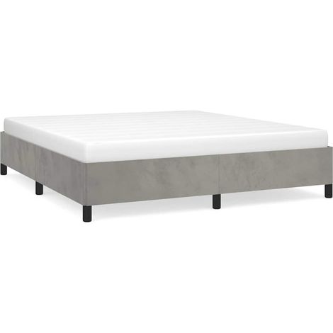 Maison Exclusive - Struttura letto senza Materasso Grigio Chiaro California King Velluto (1/5)