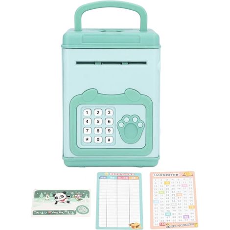 Tirelire électronique interactive avec empreinte digitale et mot de passe pour enfants, défilement automatique, papier et musique. (1/5)