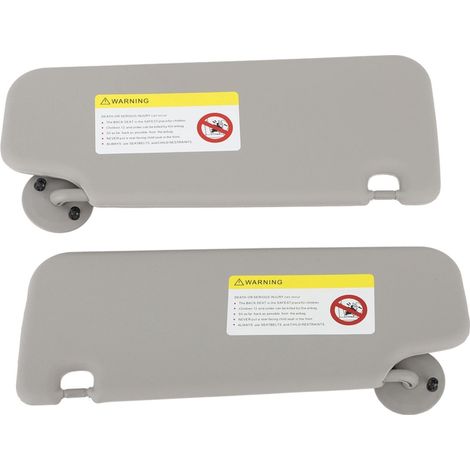 Beyamis Paire de pare-soleil (gauche et droit) avec miroir de remplacement pour Honda Sonic Aveo (2012-2020), gris. (1/5)