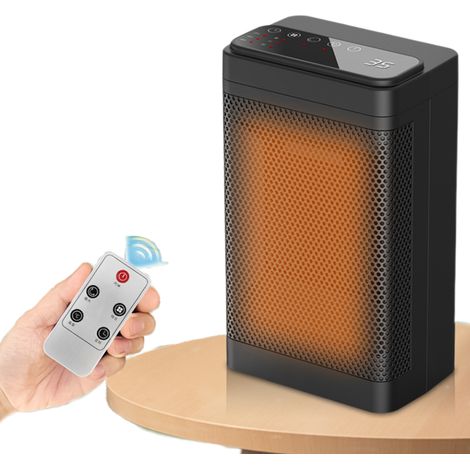 AIPERQ Chauffage d'Appoint-1500W Radiateur Electrique,PTC Chauffage Soufflant,3 Modes,Télécommande,60° Oscillation,24H Minuterie,Protection anti-Basculement/Surchauffe,pour Salon Chambre Salle Bain (1/5)