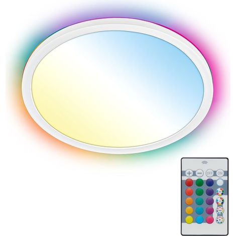 LED Panel Ø29 cm - 18W, 2400lm, dimmbar, Fernbedienung, CCT, RGB, weiß
