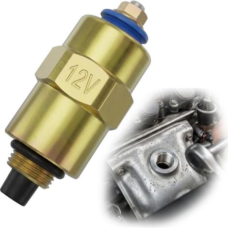 Électrovanne Arrêt Carburant Diesel 12V Compatible 7185-900W 9108-073A, Solénoïde de coupure 12V, Remplacement direct pour 7185-900W 9108-073A, Pour tracteurs, voitures et camions (1/5)