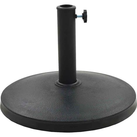 vidaXL Base de sombrilla redonda de poliresina negra 10 kg (1/2)