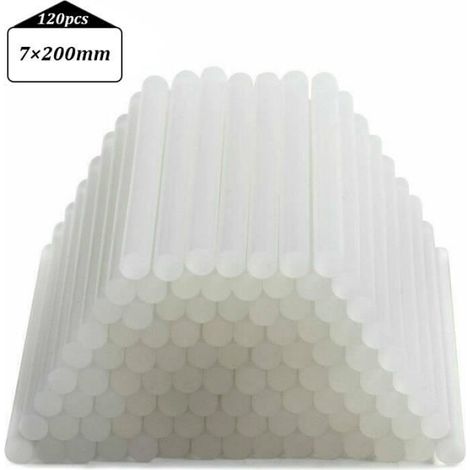120pcs Bâton de Colle Chaude 7×200mm - Bâtons de Colle Chaude pour Pistolet à Colle Chaude (1/4)