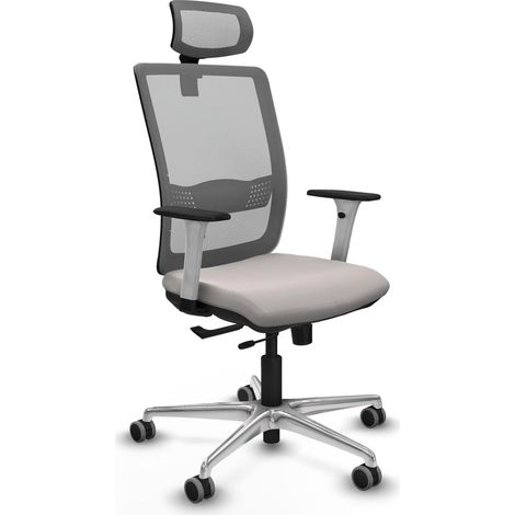 Chaise de bureau piqueras y crespo Haches blanc cuir aluminium (1/2)