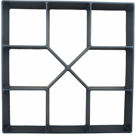 Moule à Pavage Plastique 40 x 40 cm pour Garden Terrasse Allée Patio Jardin Trottoirs Chemin de Pavage en Ciment Béton Moule à Pavé Réutilisable Moule de Coffrage Bricolage-- (1/4)
