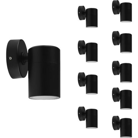 Applique murale LED Noire IP65 GU10 - Pack de 10 - SILUMEN (1/5)