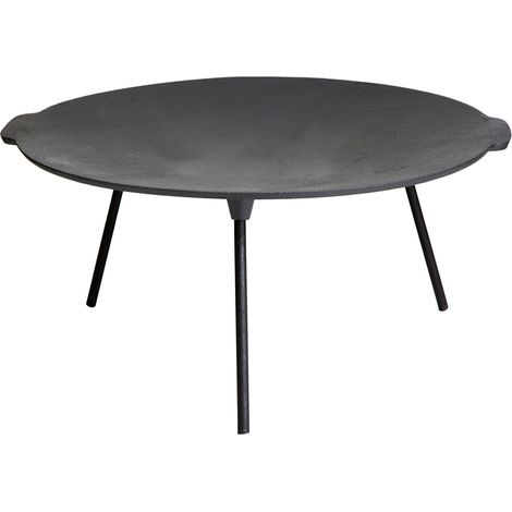 Gusseisenkuss® Grillschale Feuerschale Ø 45 cm aus Gusseisen mit Füßen