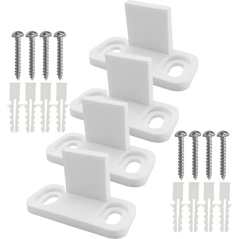 lot de 4 guide de sol pour porte de grange coulissante, plastique (1/5)