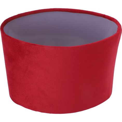 Abat-jour ovale en tissu bordeaux moderne pour lampe de table et lampadaire compatible douilles E27 E14 universel (1/5)