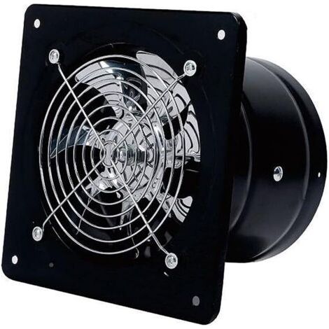 royaluxe-Extracteur d'air 4 pouces, ventilateur mural anti-retour (noir) (1/5)