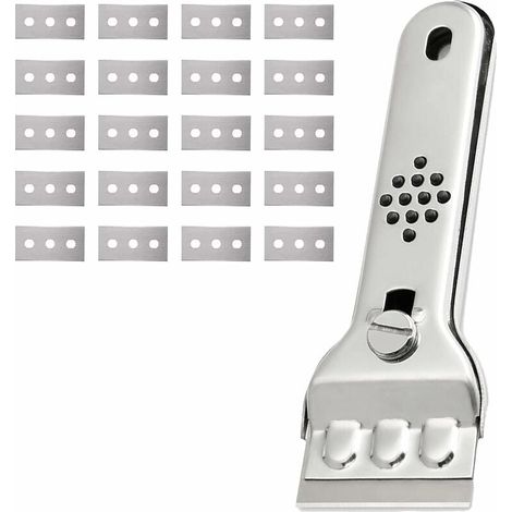 Raschietto per piano cottura in ceramica in acciaio inox, raschietto per vetro, raschietto per piano cottura a induzione, raschietto per vernice per piano cottura in ceramica, raschietto per piano cot (1/5)