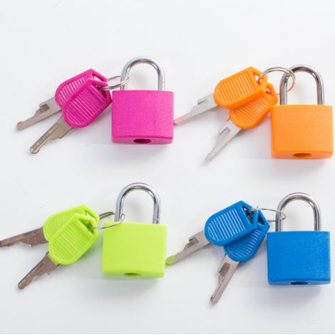 Cadenas À Serrure - 4 Pièces Cadenas Mini Avec Clé - Pour Valise Sac À Dos Casier Coffret À Bijoux - 30 × 23 mm - 4 Couleurs