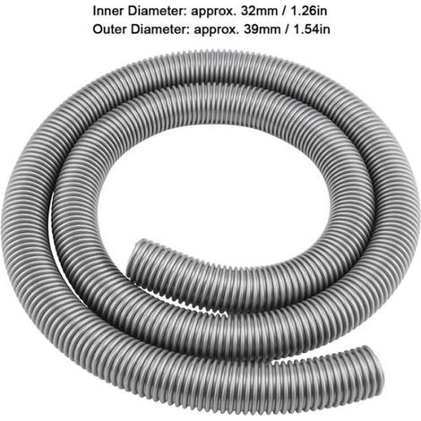 Tuyau Aspirateur - 32 mm Intérieur - 39 mm Extérieur - 2 m - Universel Pour Aspirateurs Domestiques Industriels Et Centraux - 2 Pièces (1/5)