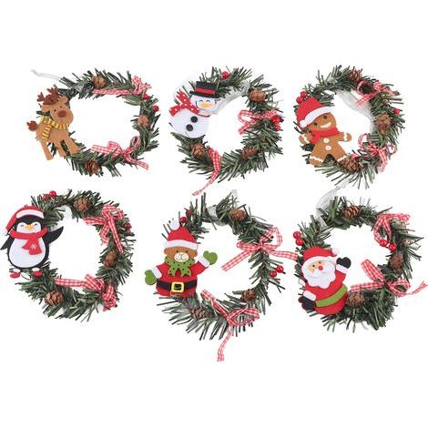 Weihnachtskranz mit Beeren und Tannenzapfen, festliche Dekoration für Kerzen, ideal für Weihnachten und Thanksgiving. (1/5)