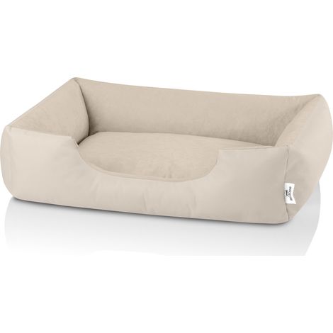 BedDog® ZARA colchón para perro, cama para perro, sofá, cesta para perro:L, LIGHT-SAND (beige claro) (1/5)