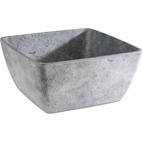 Bol Element, 25 x 25 cm, Hauteur 12 cm, mélamine, 3,8 litres, Aspect béton