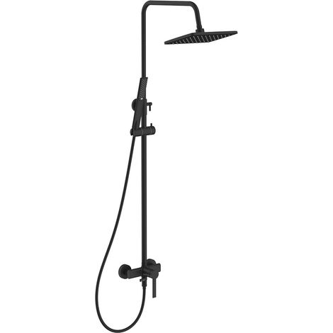 Schwarze Pinar Duschsäule mit Armatur (1/2)