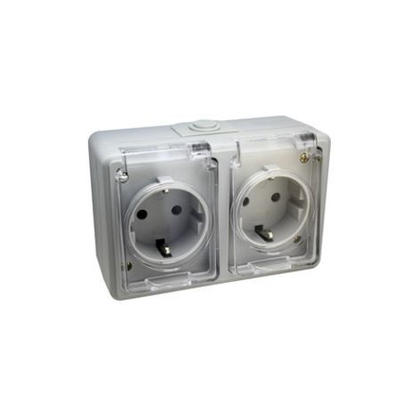 ELECTRODH, SCHUKO, 36526db DH - Doppia base stagna.