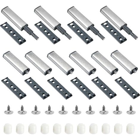 Push to Open Magnet Push to Open Door Cupboard Latch Magnetic Buffer Shock Absorber Opener and Closes with Pressure for Drawer, Cabinet Door, Furniture and Cupboard (1/5)