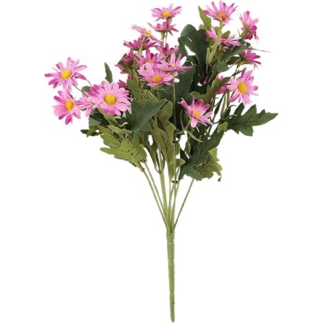 Daisy Artificiel - Bouquet Faux Fleurs Soie et Plastique - Décoration Intérieure Extérieure Jardin Balcon Porche - 1 Pièce (1/5)