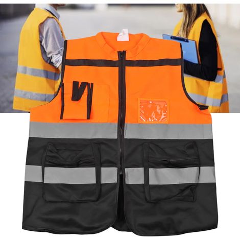 Gilet réfléchissant, vêtements réfléchissants patchwork pour motocyclistes, uniforme de gestion du trafic, gilet réfléchissant pour camions de nuit (1/5)