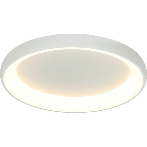 Plafonnier LED D800 60W Blanc Sablé ZAMBELIS - Blanc chaud - 3000K (1/2)