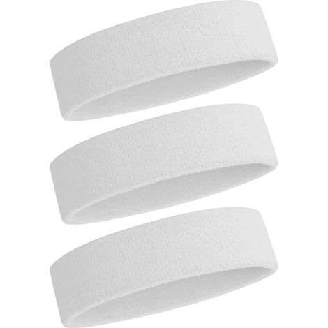 Conjunto de 3 diademas, de algodón, elásticas, antideslizantes, transpirables, deportivas. (1/5)