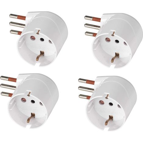 Rosi RSFP78027/4 Unika, Bianco, Spina 10A, Set di 4 Pezzi (1/2)