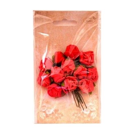 Rote Schaumrosen, 2 cm, 12 Stück