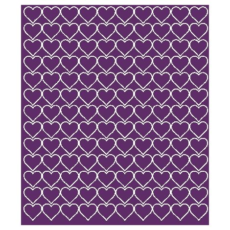 Adesivi a forma di cuore per San Valentino, 2 cm, 130 pezzi, viola lucido