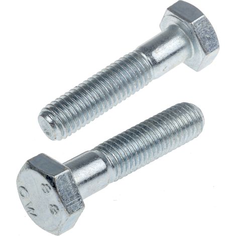 Vis à tête hexagonale, Acier Passivé, zinc, M10 x 45mm ( Prix pour Boîte de 50 )
